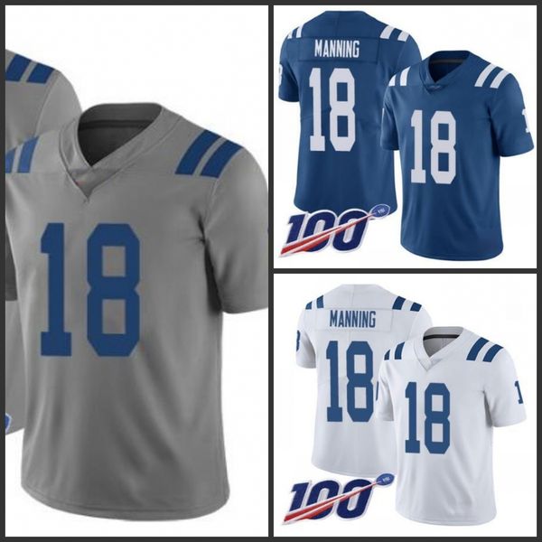 

indianapolis colts men #18 peyton manning white men's women youth stitched nfl 100th season vapor limited jersey