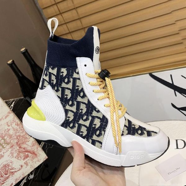 

fast delivery qblique technical knit sneaker mens shoes vintage plus size casual shoes luxury breathable high men shoes soft footwears