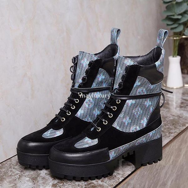 

women snow boots fashion autumn winter shoes ankle boots ladies lace -up warm laureate platform desert boot bottes femmes womens shoes casua, Black