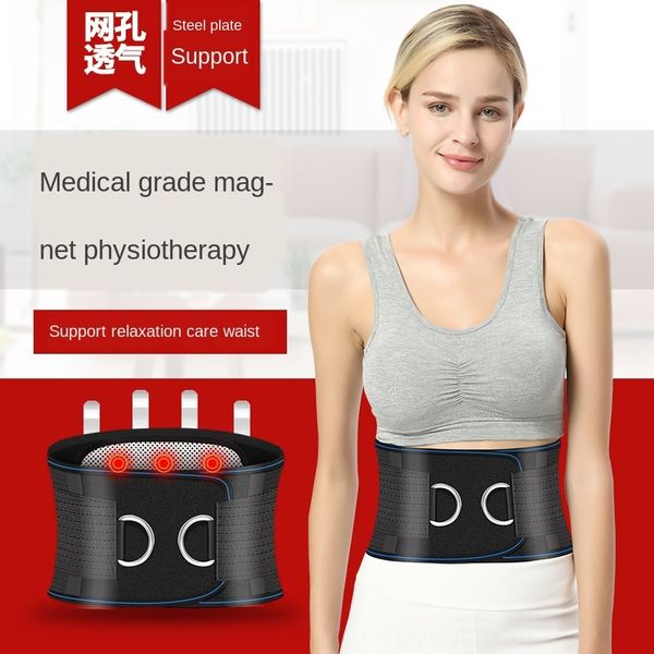 

yevyy medical waist-style retractor summer waist supporter lumbar muscle degeneration therapeutic equipment magnet therapy self-heating wais, Black;gray