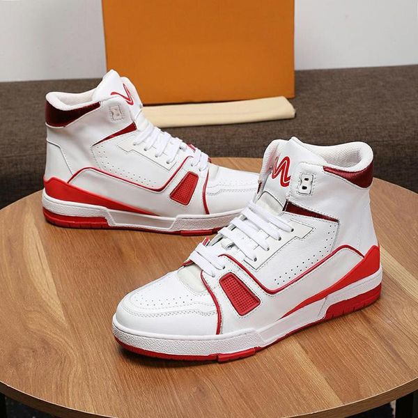 

new arrival trainer sneaker mid -men 's shoes lightweight luxury footwears lace -up fashion casual men shoes zapatos de lujo para, Black