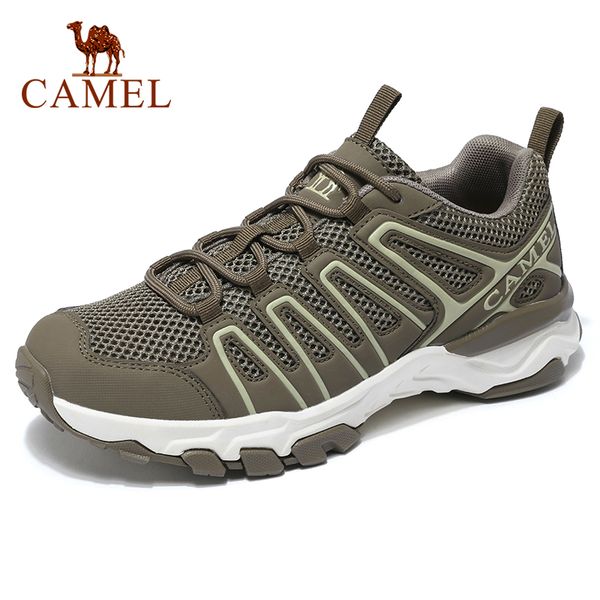 

camel lightweight comfortable outdoor sneakers men shoes sports mesh breathable casual hiking running jogging shoes, Black