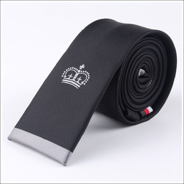 

2020 fashion casual tie for men 5cm silk neckties men's wedding neck tie party slim business ties, Black;gray