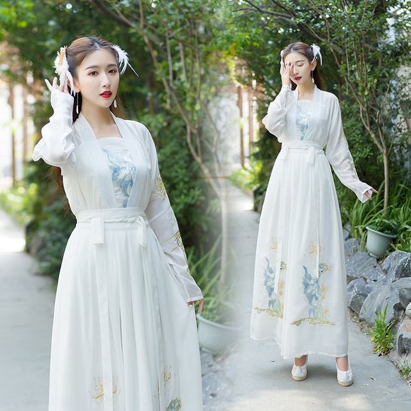 

7t2zl chinese style nine-tailed fox heavy clothing sling industry embroidered chinese clothing women's outer tie large sleeve double-br, Black;red