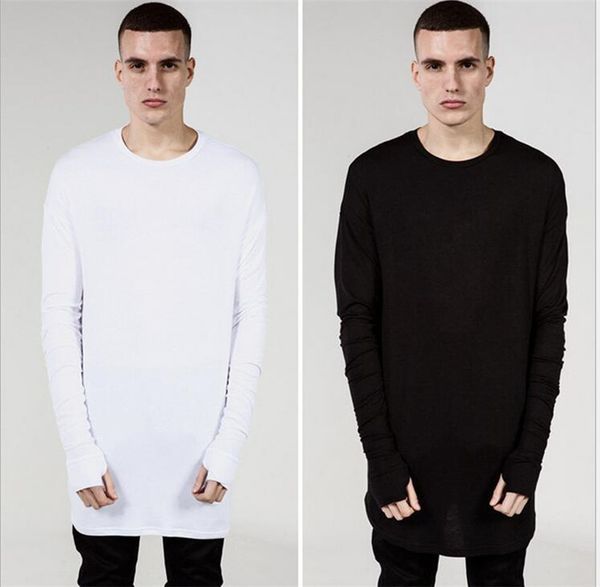 

mens t- shirts women casual shirt europe and america long sleeve gloves black white gray cotton base shirt, White;black