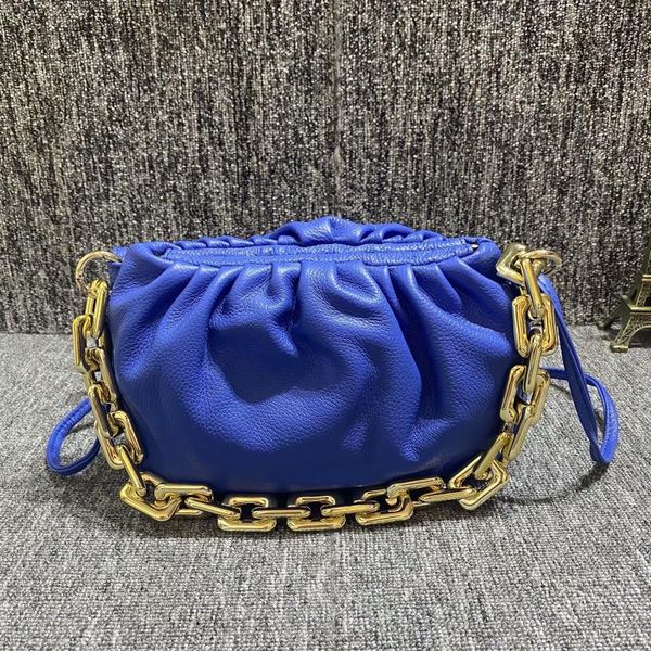 

summer female bag first layer cowhide simple wrinkle shoulder pure leather evening bag women leather bags