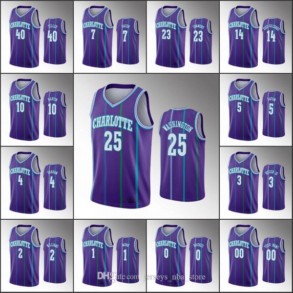 

charlotte hornets men devonte' graham terry rozier miles bridges nba 2020 hardwood classics custom jersey, Black;red