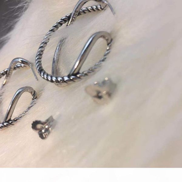 

r thread rotating designer earrings simple men and women atmosphere new european and american popular ladies jewelry, Golden