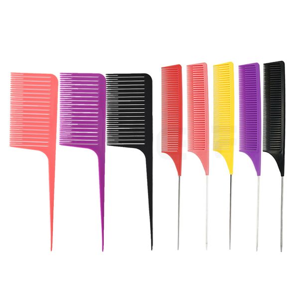 

8x professional weaving highlighting foiling hair comb hair styling comb, Silver