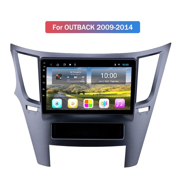 Android 10 Quad Core Car Car GPS-видеоплеер для Subaru Outback 2009-2014 Навигационная стереодерга