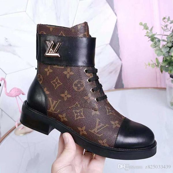 

martin boots luxury womens shoes buckle genuine leather booties womens shoes fashion type bottes femmes leather lace -up style