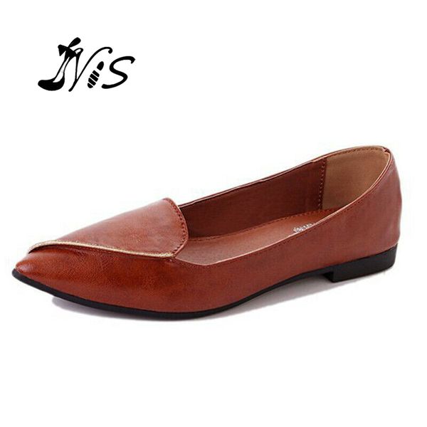 

nis women's ladies spring ballet pointed toe flat bow boat shoes loafers slip on flats comfort casual dress walk shoes, Black