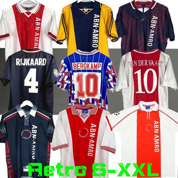 

1994 1995 ajax retro soccer jersey 94 95 96 rijkaard kluivert litmanen seedorf davids overmars 04 05 football 1989 shirt babel 97 98 99 2000, Black;yellow