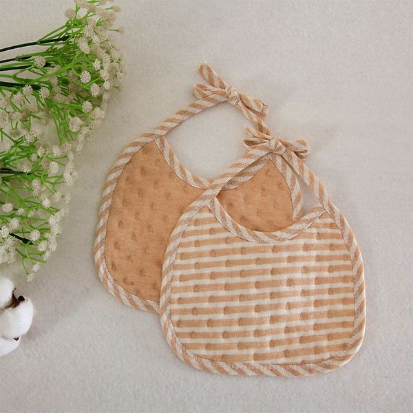 

new color new baby cotton waterproof lacing bib mouth water towel newborn baby bib