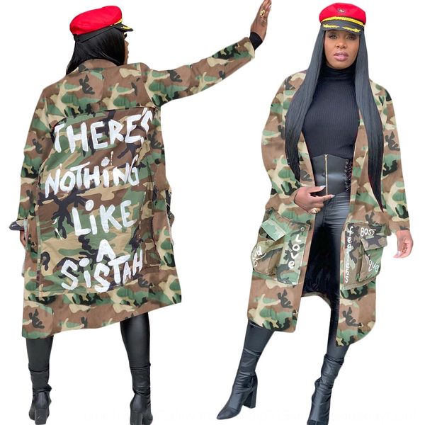 

txvvb s3726 's long casual fashion camouflage printed cloth for s3726 women coat 's long casual fashion camouflage printed cloth c, Black