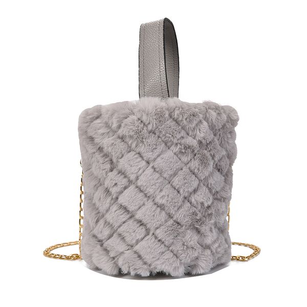 

сладкая женщина tote ведро мешок 2020 новой мода плюш высокого качества мягкого женского конструктор сумка цепь плечо сумка