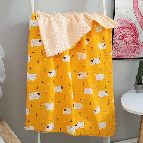 

abofe children's cartoon printing thickened double-sided high-density combed cotton bean blanket air conditioning air conditioning bla