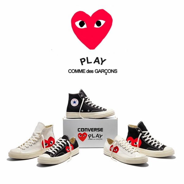 

commÃ¨ des garcÃ²ns play x cÃ²nverse chÃ¹ck taylÃ²r all stÃ r 1970s high rs leisure motocycle sport shoes black casual canvas shoes