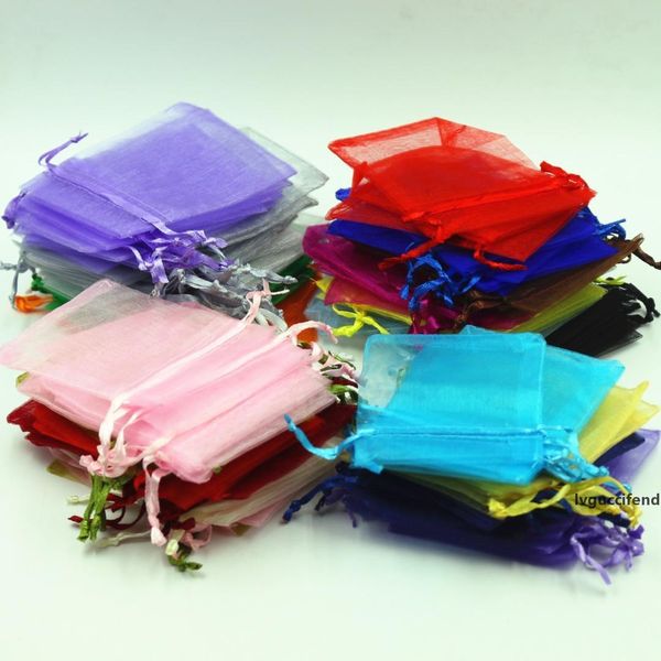 

100pcs 7x9cm transparent organza bags christmas halloween party candy box chocolate bags wedding gift wrapping