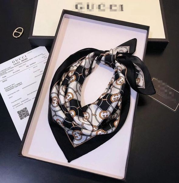 

designer small square scarf 100% real silk scarf head scarves designer headband bandana neckerchief neck warmer hot, Blue;gray