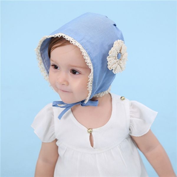 

korean new spring and summer pure cap cap lace baby cotton princess cute court hat lace men's and women's baby hat, Yellow