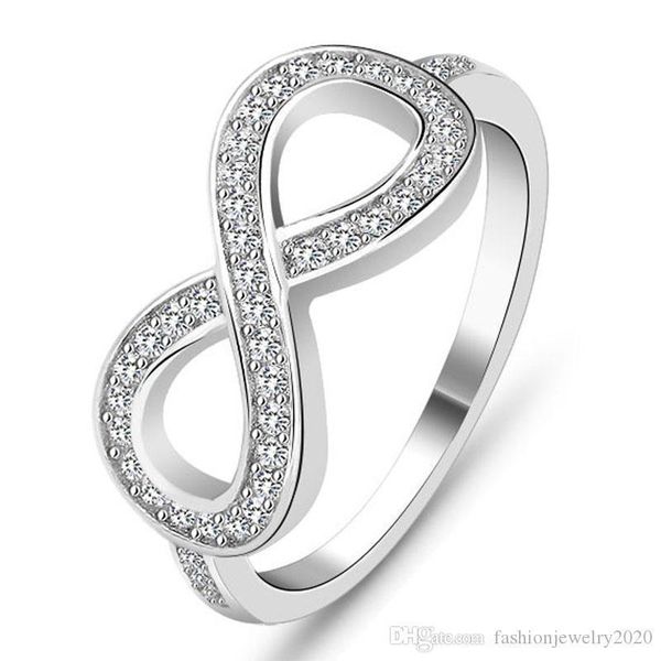 

luxury designer jewelry women rings 925 luxury sterling silver jewelry engagement rings for women infinity 8 word micro inlay