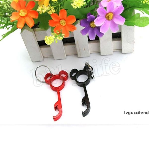 

lovely metal mouse shaped wine beer bottle opener ring keychain key chain lovely cooking tool gizmos outdoor mma2663