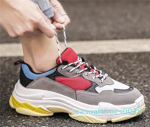 

1нью дешевы 2019 прибытие sneaker сочетание подошвы женщин людей ботинки платформы top quality sports повседневный замша обуви хип-хоп кросс, Black