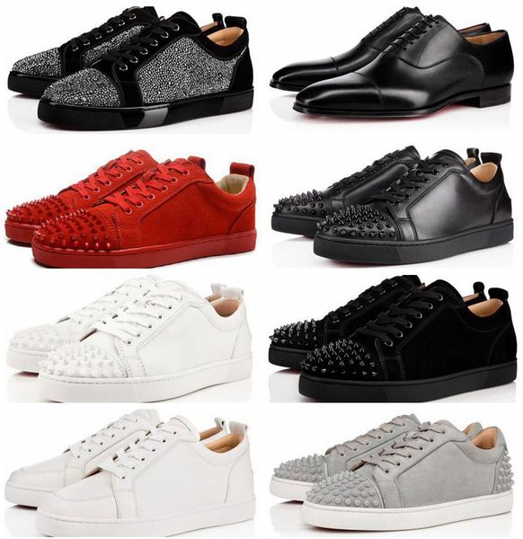 

platform studded spikes flats shoes casual shoes men and women party lovers genuine leather shoes sneakers big size 36eur-47eur, Black