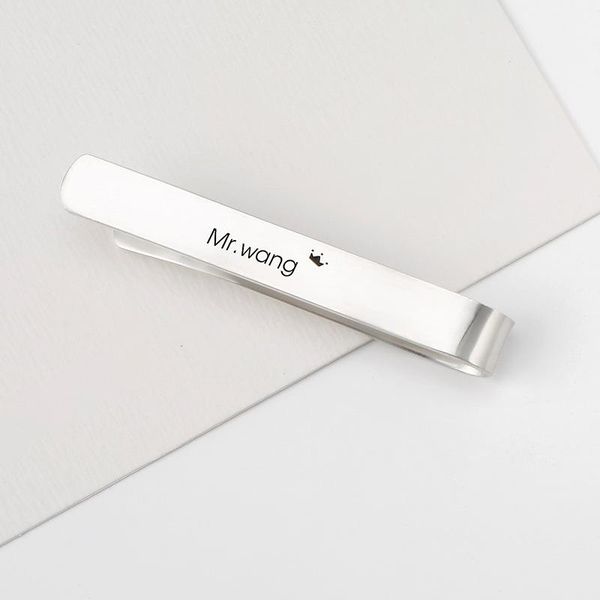 

original designer diy s925 sterling silver tie clip customization tie pin lettering diy silver stickpin diy tie bar jewelry yen19392
