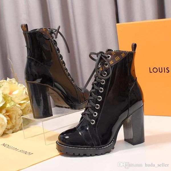 

fast delivery star trail ankle boot womens shoes leather heel vintage women boot breathable lace -up type shoes zapatos de lujo para mujer