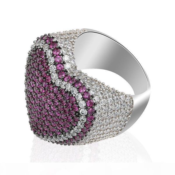 

f hip hop jewelry mens love ring engagement rings women brand iced out diamond heart gold pandora style charm luxury wedding accessorie, Silver