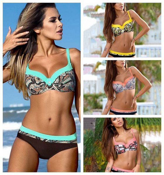 

2020 new items swimwear women swimsuit female separate biquini bathing suit women bikini push up solid thong yellow pink bikini, White;black