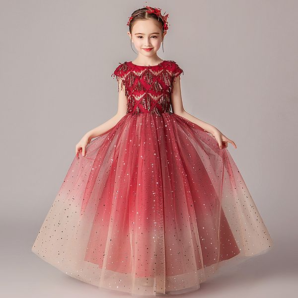 

2020 Fashion Applique Beading Flower Children's Elegant Dresses for Girls Dresses for the Communion Ceremony