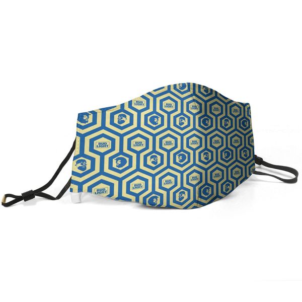 

women men face mask dust mask muffle bud light people avatars printed with adjustable ear hook mas, Silver