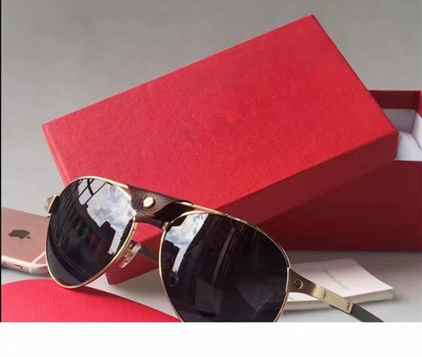 

оптово-new бесплатная доставка 2017 роскошные очки 8200862 дизайн линзы и линзы uv400 фоторамка и его металлическая нога упаковочный материа, White;black