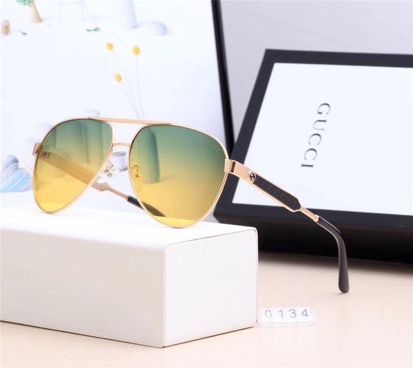 

european g fashion luxurious dark metal frame sunglasses for men women outdoor driving sunglasses gu̴cci beach gūcci sun glasses, Black