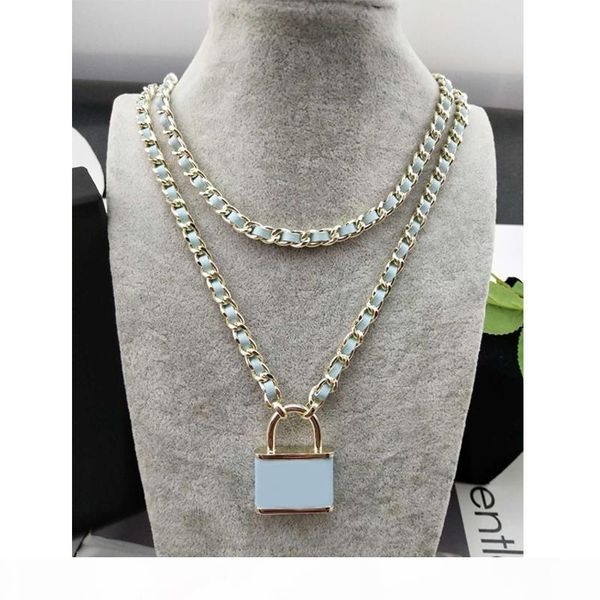 

women lock pendant necklace with stamp letter lock necklace gift for love girlfriend jewelry, Silver