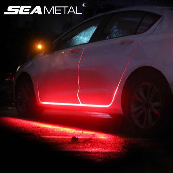 

12v car led door lights decoration light waterproof automobiles flexible door lamp under car strip lamp auto ambient lamps