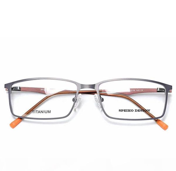 

speiko business glasses p8822 pure 100% titanium frames can be myopia reading glasses professional customized prescription glasses, Silver
