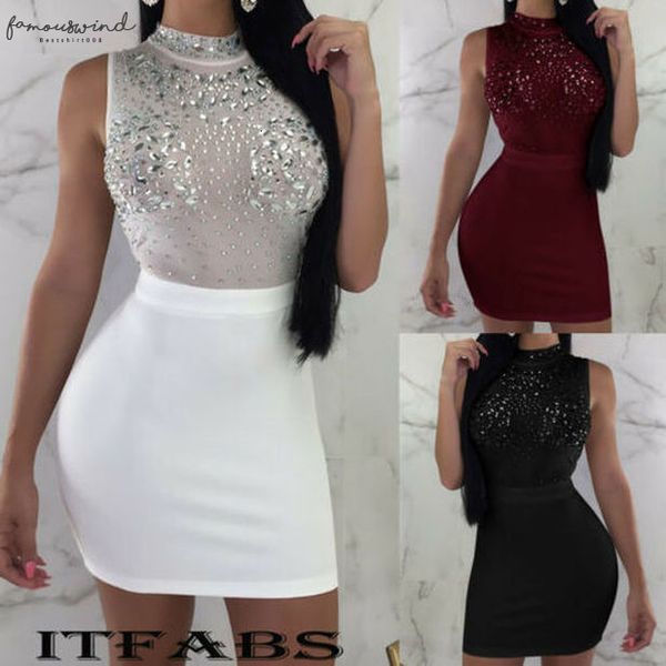 

2020 women dresses bodycon sleeveless evening party club wear short solid casual mini dress drop shipping, Black;gray