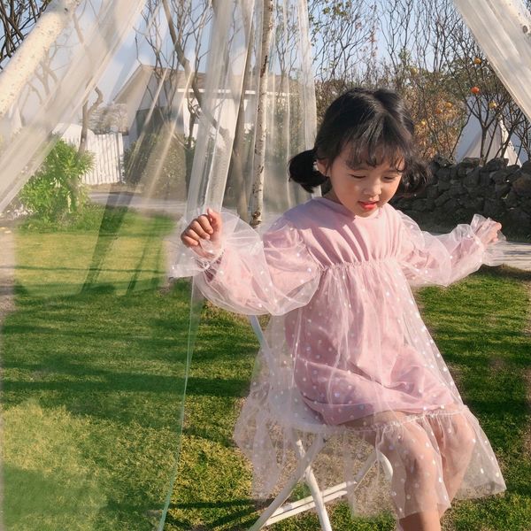 

spring girls fairy dress baby girl fashion paillette mesh patchwork princess dresses for party t200709, Red;yellow