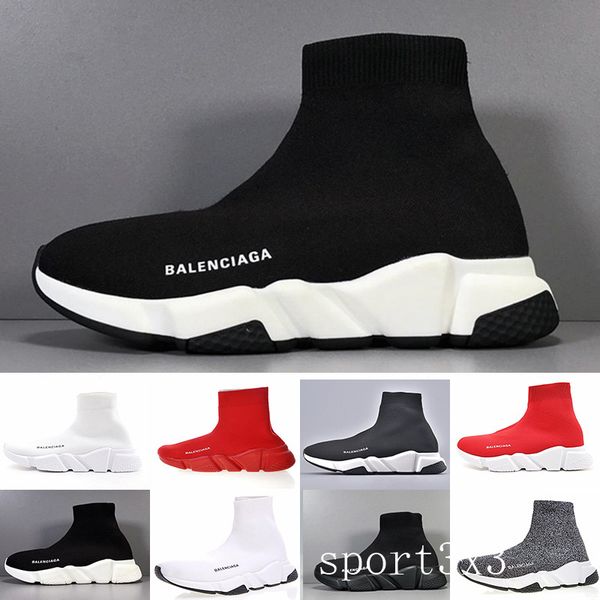 

дизайнер кроссовки speed ​​trainer черный красный гипсофила тройной черный мода плоский носок ботинок повседневная обувь speed ​​trainer run, Black