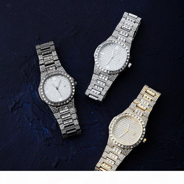 

designer watches luxury mens watches iced out wristwatches bling diamond automatic watch hip hop jewelry men modern business casual fashion, Slivery;brown
