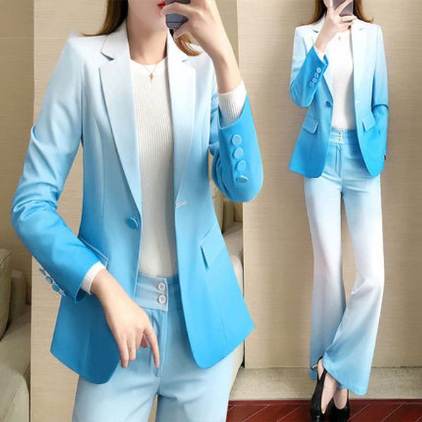

elegant womens suit slim pant suits for women formal suit jacket work blazer set womens suits set 2 pieces, White