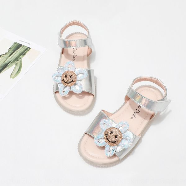 

girls' 2020 new smile flower baby fairy style shoes and sandals children's sandals children's shoes, Black;red
