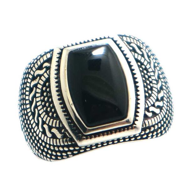 

cool 925 silver vintage stone ring, Golden;silver