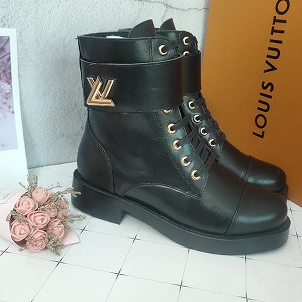 

2020 printed stripes short boots hook loop leather womens motorcycle boots,fashion personality wild womens martin boots size 35-42 00029, Black