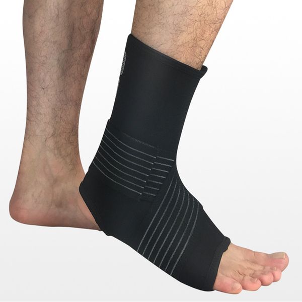 

1pc ankle protective sports sleeve compression brace support cycling riding plantar foot socks basketball football ankle bandage, Blue;black