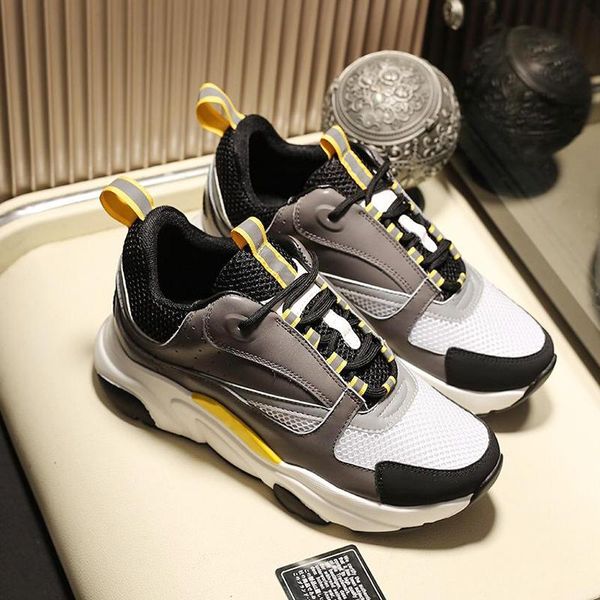 

b22 calfskin sneaker mens shoes zapatos de lujo para hombre outdoor walking lace -up luxury lightweight low fashion classic shoes, Black